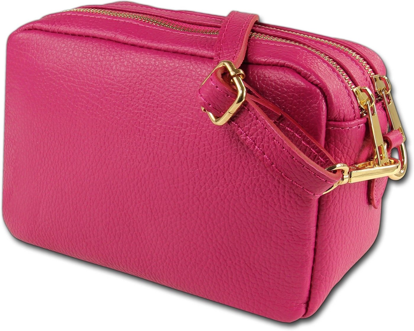 Toscanto Umhängetasche Toscanto Umhängetasche Freizeit (Umhängetasche, Umhängetasche), Damen Tasche Echtes Leder pink, Made-In Italy von Toscanto