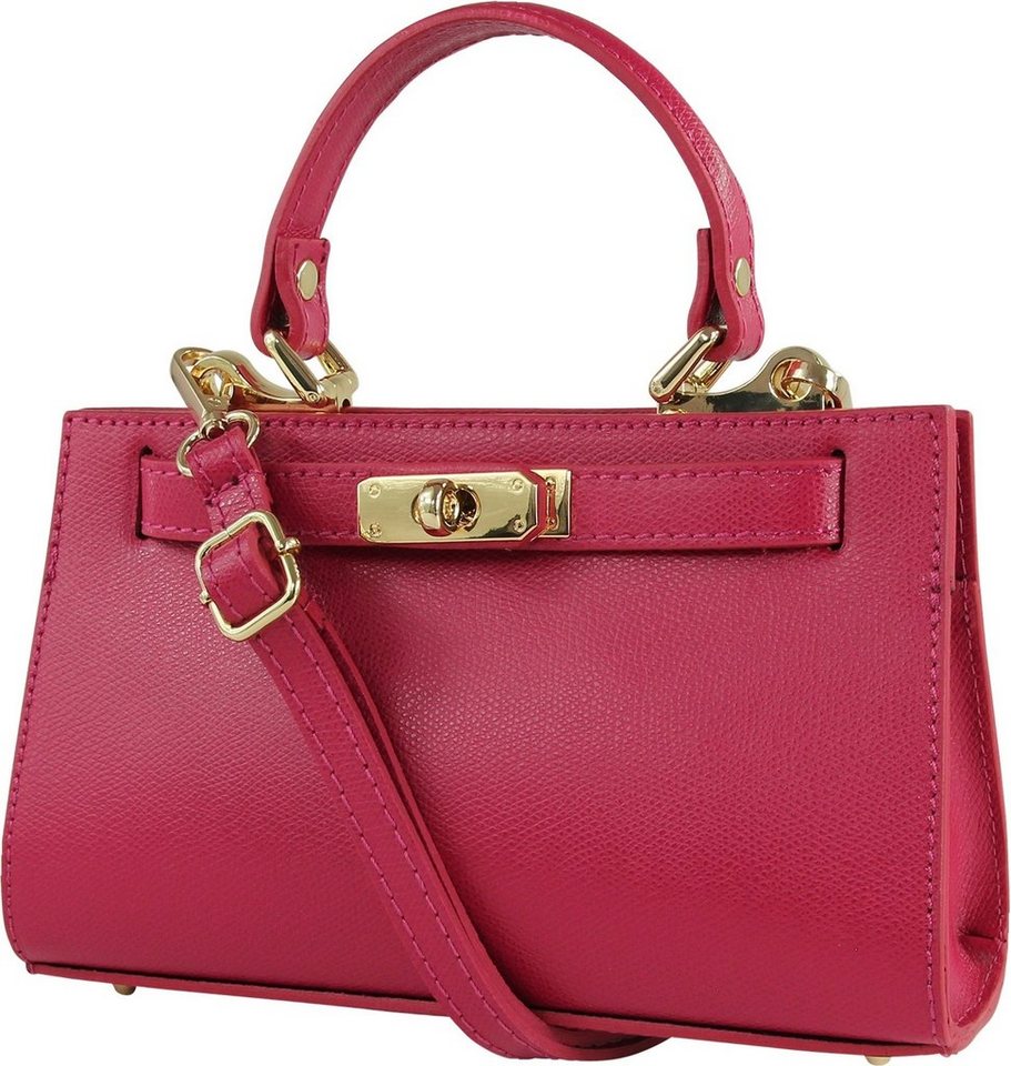 Toscanto Umhängetasche Toscanto Umhängetasche Freizeit (Umhängetasche, Umhängetasche), Damen Tasche Echtes Leder pink, fuchsia, Made-In Italy von Toscanto