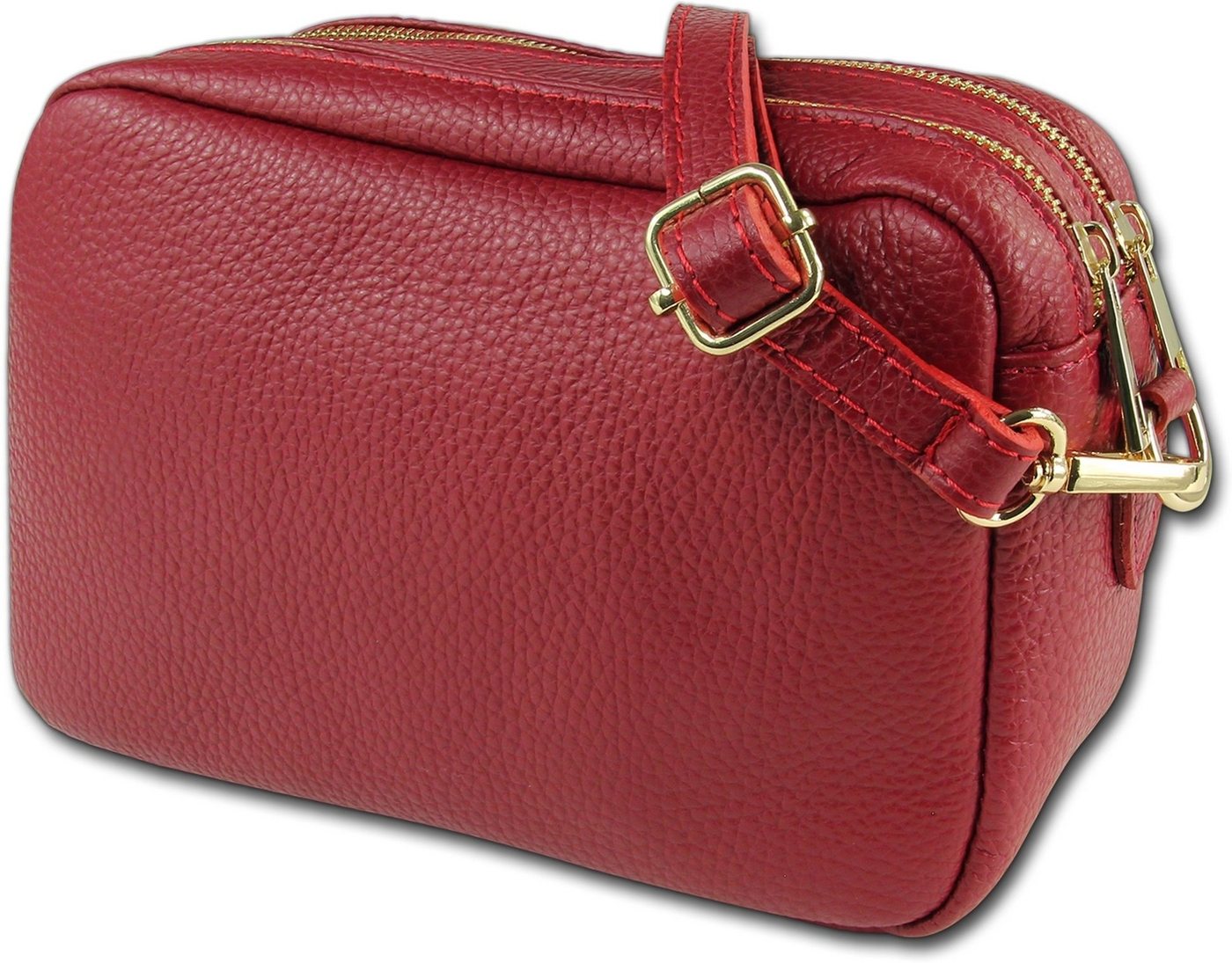 Toscanto Umhängetasche Toscanto Umhängetasche Freizeit (Umhängetasche, Umhängetasche), Damen Tasche Echtes Leder rot, Made-In Italy von Toscanto