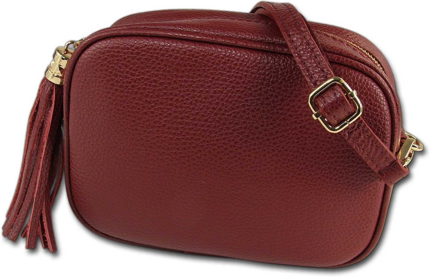 Toscanto Umhängetasche Toscanto Umhängetasche Freizeit (Umhängetasche, Umhängetasche), Damen Tasche Echtes Leder rot, Made-In Italy von Toscanto