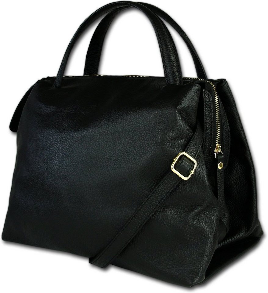 Toscanto Umhängetasche Toscanto Umhängetasche Freizeit (Umhängetasche, Umhängetasche), Damen Tasche Echtes Leder schwarz, Made-In Italy von Toscanto