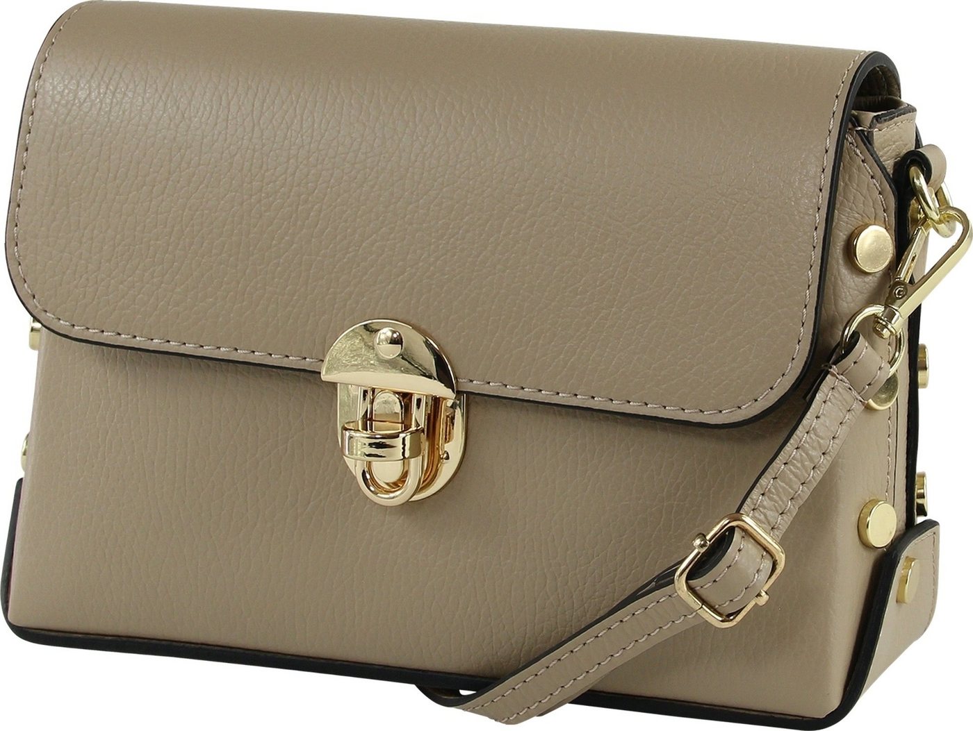 Toscanto Umhängetasche Toscanto Umhängetasche Freizeit (Umhängetasche, Umhängetasche), Damen Tasche Echtes Leder taupe, beige, Made-In Italy von Toscanto