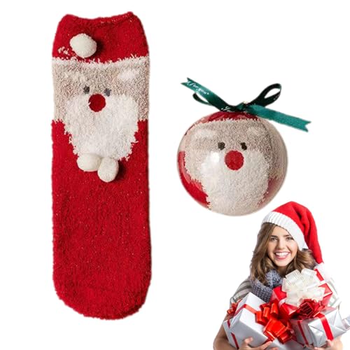 Süße Fuzzy-Socken | Lässige dicke Socken mit Weihnachtsthema | Kuschelige Socken für Damen, Teenager, Zuhause, drinnen, Winter, Schlafen, Weihnachtsgeschenke Toseky von Toseky