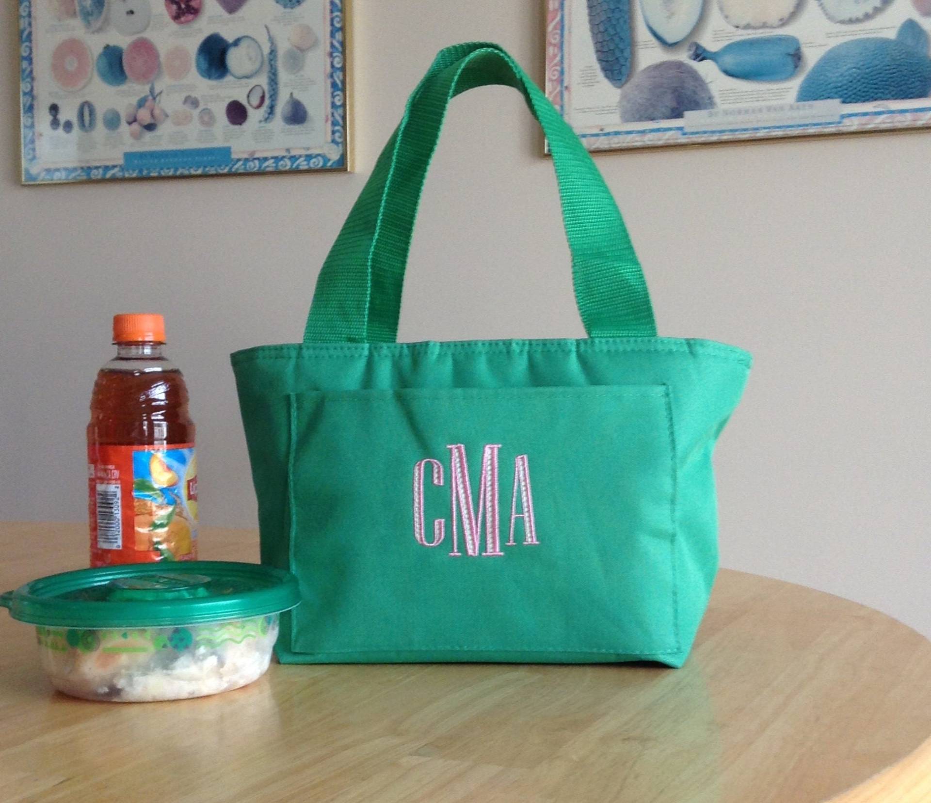 Monogrammierte Lunch-Tasche Personalisierte Arbeits - Oder Lehrertasche Monogrammierte Lunch-Tasche Personalisierte Arbeits - Oder Lehrertasche von ToshisTotesNMore