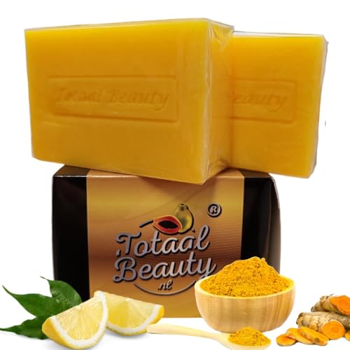 Totaalbeauty Brightening Lemon & Turmeric Kojic Acid Soap for Dark Spots | Skin Brightening Bar Soap for Women Face Body von Totaalbeauty