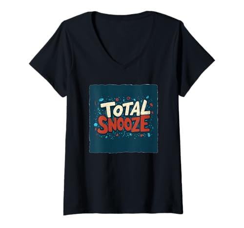 Damen Lustiges Totalschlummer-Kostüm für Jungen und Mädchen T-Shirt mit V-Ausschnitt Damen Lustiges Totalschlummer-Kostüm für Jungen und Mädchen T-Shirt mit V-Ausschnitt von Total Snooze Outfit