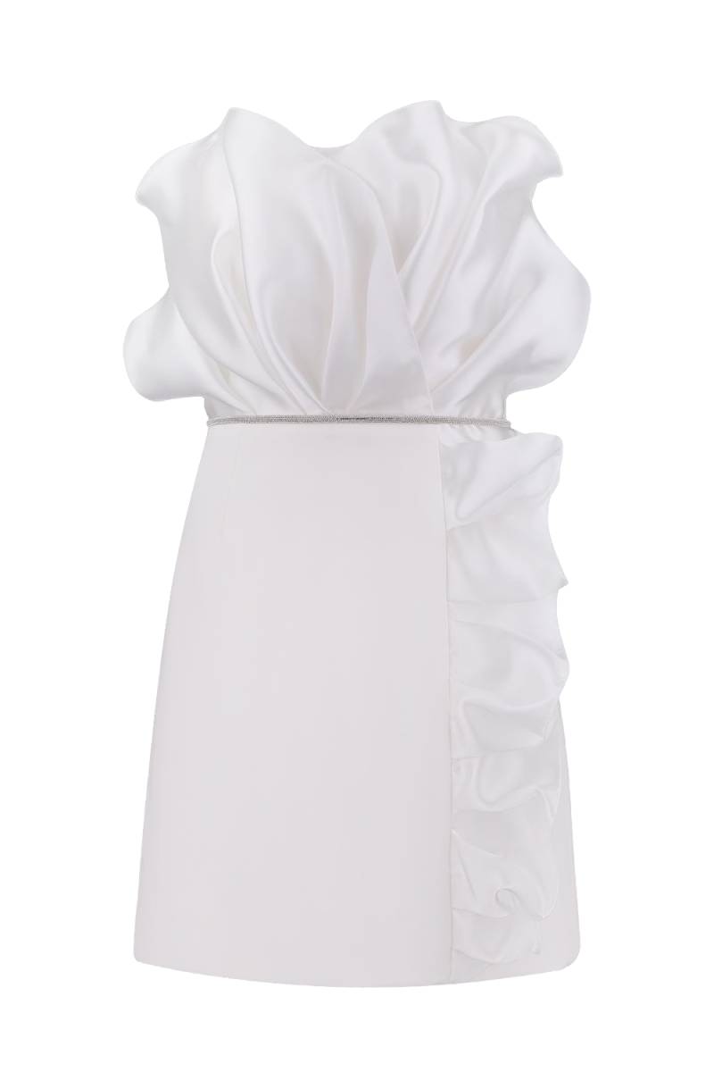 Draped mini dress von Total White