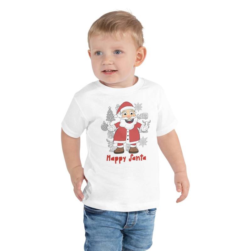 Happy Santa - Kurzärmeliges Baby-T-Shirt von TotalGaga