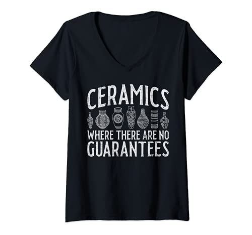 Damen Ceramics Pottery Funny Potter Ceramic Artist Men Women T-Shirt mit V-Ausschnitt von Totally Kiln Pottery Clothes