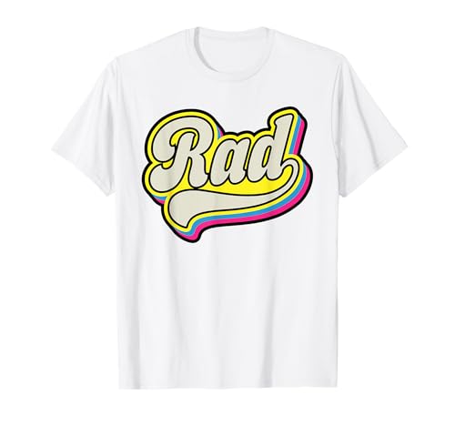 Rad 80er Jahre Damen Herren 1980er Retro Vintage 80er Jahre Kostüm Party T-Shirt Rad 80er Jahre Damen Herren 1980er Retro Vintage 80er Jahre Kostüm Party T-Shirt von Totally Rad 80s Design