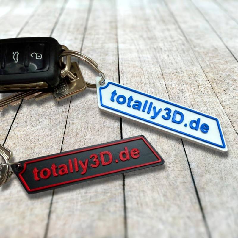 Personalisierter Schlüsselanhänger Mit Eigener Farbe Und Wunschtext | 2 Farben Personalisierter Schlüsselanhänger Mit Eigener Farbe Und Wunschtext | 2 Farben von Totally3Designs