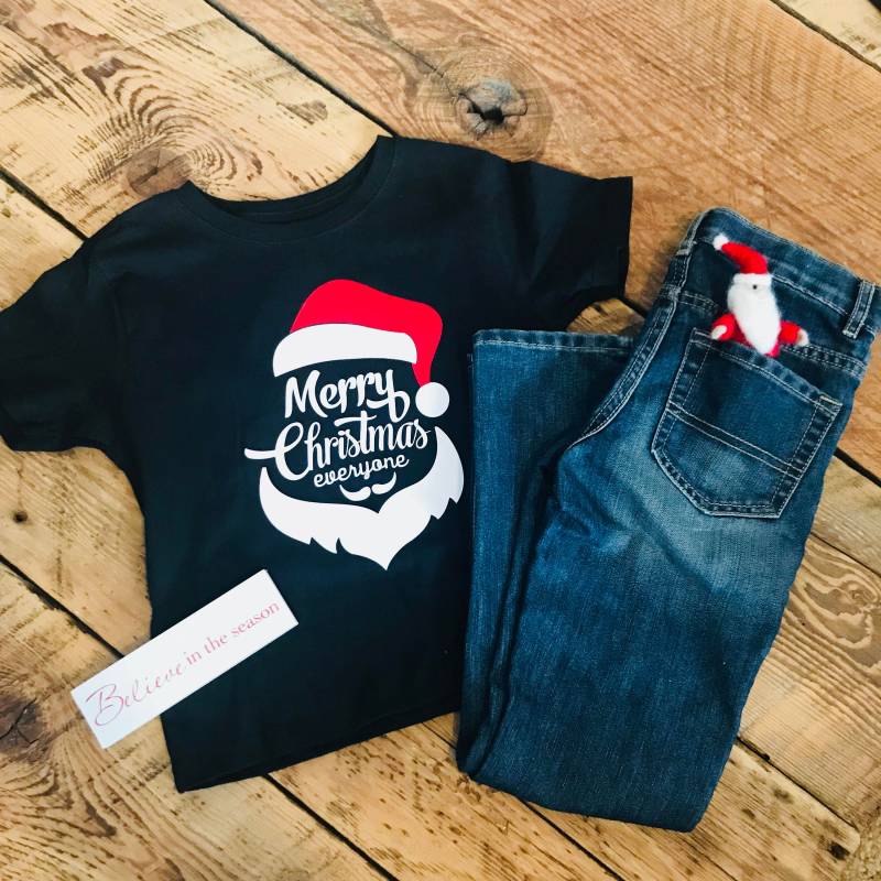 Santa T Shirt - Baseball-T-Shirt Weihnachten-T-Shirt Reglan Weihnachten Kinder T-Shirt von TotandRoo