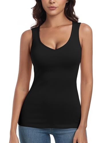 Totatuit Damen Tank Top Thermo Basic Ärmellose Gerippt Winter Thermohemd Warme Vest Unterhemd Camisole Unterwäsche Fleece Shirt für Alltag von Totatuit