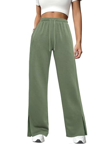 Totatuit Sporthose Lang Baggy Traininghose High Waist Jogginghose Lockere Freizeithose Lang Loungehose Damen von Totatuit