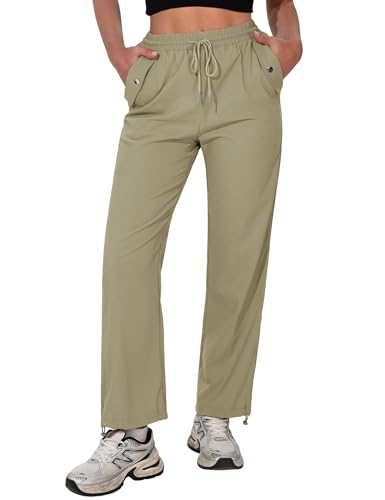 Totatuit Outdoorhose Damen Baggy Y2K Cargohose mit Elastischen Knöcheln von Totatuit