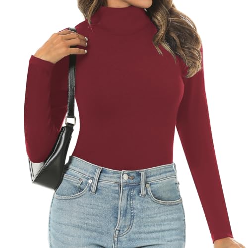 Totatuit Rollkragenpullover Damen Fall Winter Elegant StrickRollkragenpullover Damen Langarm Pulli Sweatshirt Oberteile Women's Jumpers Tunika von Totatuit