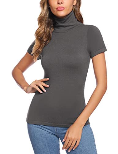 Totatuit Damen Rollkragenpullover Strickpullover Langarm für Herbst Winter Vielseitiger Basic Pullover von Totatuit