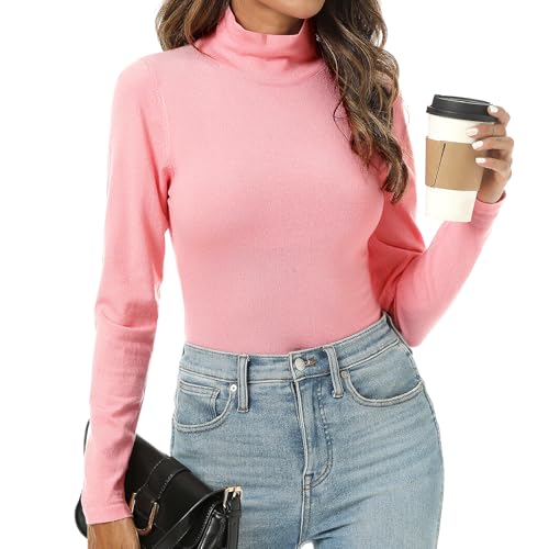 Totatuit Rollkragenpullover Damen StrickRollkragenpullover Winter Rollkragen Pulli Herbst Sweatshirt Warm Langarmshirt aus Strick Oberteile von Totatuit