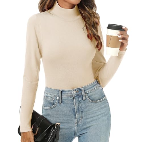 Totatuit Rollkragenpullover Damen Casual StrickRollkragenpullover Winter Rollkragen Pulli Warm Outwear Rollkragenpullover Oberteile von Totatuit