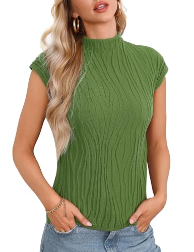 Totatuit Rollkragenpullover Damen Rollkragen Basic Solid Shirt mit Elastischem Stehkragen Weich Stretch Frühling Sommer Winter von Totatuit