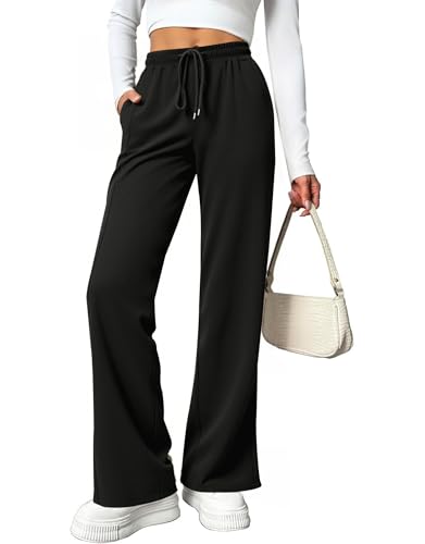 Totatuit Sweathose Damen Lang – Baggy Sporthose Weites Bein, Jogginghose Locker für Fitness, Freizeit & Alltag von Totatuit