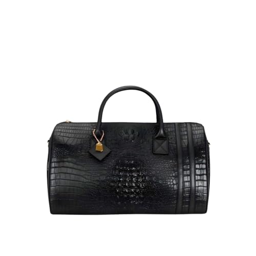 Tote&Carry Apollo 2 Reisetasche für Damen und Herren, TSA-zugelassenes Handgepäck, hochwertiges veganes Leder mit goldfarbenen Beschlägen, langlebiges Wochenendgepäck für Allzweckgebrauch, Schwarz von Tote&Carry