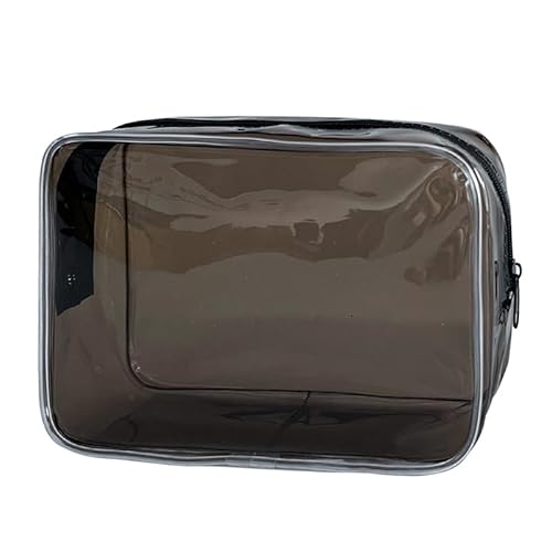 Neon Clear Pouch Small Clear Makeup Bag 17.8 cmx5.8 cmx11.9 cm Size TSA Approved Toiletry Bag Clear Travel Bags for Toiletries, Clear Cosmetic Bag for Women and Men Small, Schwarz, Einfarbig und von TotePrint