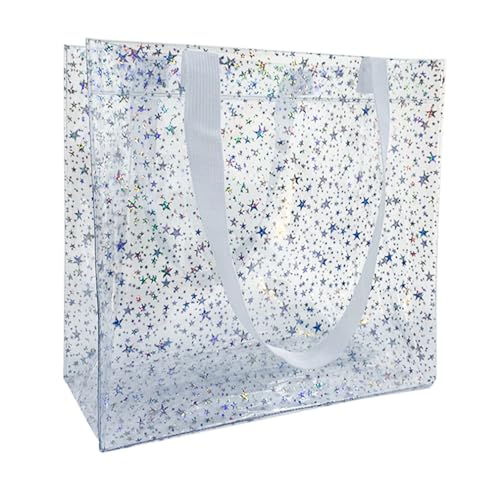 TotePrint Sternmuster PVC wasserdicht Todd Taschen für Reisen, Einkaufen, Abholung, Geschenke, 11.02"x4.72"x12.20" (D2090-8-1) von TotePrint