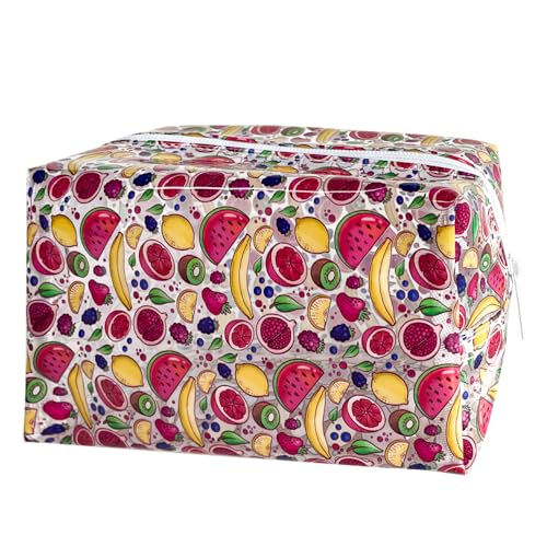 TotePrint Transparente Kosmetiktasche mit Kiwi-Druck, wasserdicht, wiederverwendbar, geeignet für Geschenksammlung, tragbarer Organizer, D1037-17, Modern TotePrint Transparente Kosmetiktasche mit Kiwi-Druck, wasserdicht, wiederverwendbar, geeignet für Geschenksammlung, tragbarer Organizer, D1037-17, Modern von TotePrint