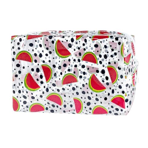 TotePrint Transparente Kosmetiktasche mit Kiwi-Druck, wasserdicht, wiederverwendbar, geeignet für Geschenksammlung, tragbarer Organizer, D1037-5, Modern von TotePrint