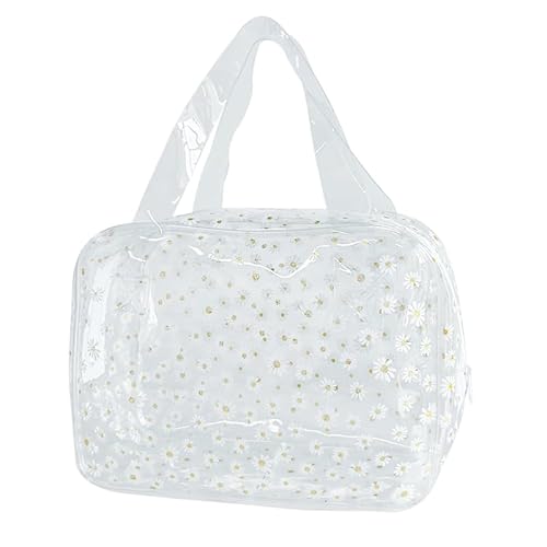 TotePrint große Kosmetiktasche Mode Gänseblümchen Muster Transparente Make-up-Tasche PVC Kosmetiktasche Damen PVC Kosmetiktasche wasserdicht Make-up Tasche PVC, 26 cm x 19 cm x 10 cm TotePrint große Kosmetiktasche Mode Gänseblümchen Muster Transparente Make-up-Tasche PVC Kosmetiktasche Damen PVC Kosmetiktasche wasserdicht Make-up Tasche PVC, 26 cm x 19 cm x 10 cm von TotePrint