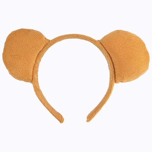 Totelux Bärenohren-Haarband für Damen, niedliches Tierhaarband, braunes Ohr-Haar-Accessoire für Make-up, Gesichtswäsche, festliches Halloween-Partyzubehör von Totelux