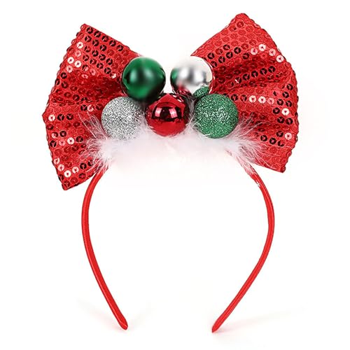 Totelux Weihnachtsglocken Stirnband Pailletten Schleife Haarband Xmas Stirnband für Frauen Mädchen Weihnachten Party Haarschmuck Foto Requisiten Rot Grün Silber Totelux Weihnachtsglocken Stirnband Pailletten Schleife Haarband Xmas Stirnband für Frauen Mädchen Weihnachten Party Haarschmuck Foto Requisiten Rot Grün Silber von Totelux