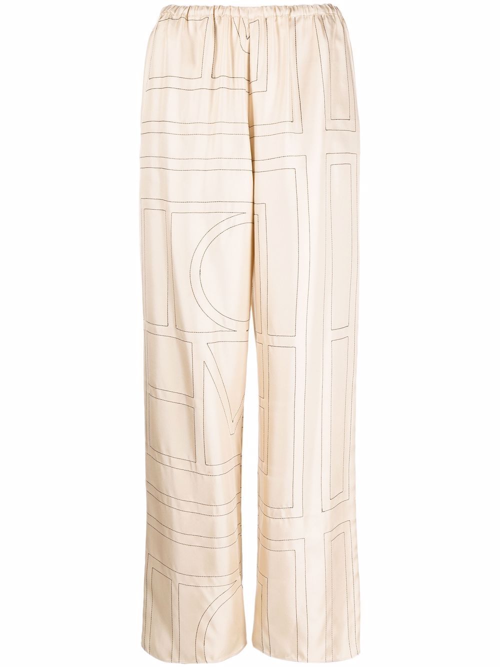 TOTEME Pyjama-Hose mit Monogrammmuster - Nude von TOTEME