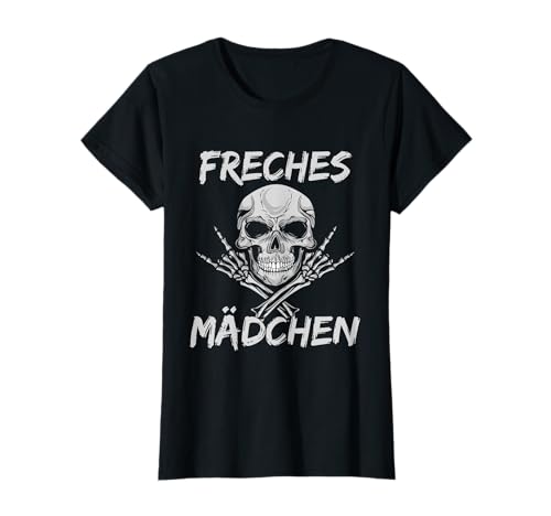 Schwarz ist Bunt genug - Totenkopf - Freches Mädchen T-Shirt von Totenkopf Kollektion