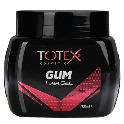 Totex Haarstyling GumGel | Gummy Ultra Strong Edge Control Red Gel für Männer Frauen Afro Haar Flechten 700ml von Totex