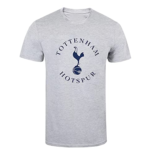 Tottenham Hotspur F.C. Unisex Spurs Crest T Shirt Grey Erwachsene Tshirt, grau, S von Tottenham Hotspur