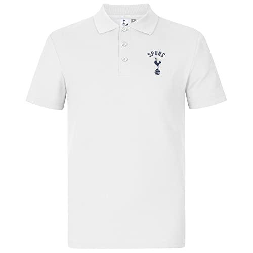 Tottenham Hotspur FC - Herren Polo-Shirt mit einem Vereinswappen - Offizielles Merchandise - Geschenk - Weiß - EIN Wappen - 3XL von Tottenham Hotspur