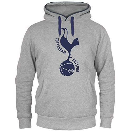 Tottenham Hotspur - Herren Fleece-Kapuzenpullover mit Grafik-Print - Offizielles Merchandise - Geschenk für Fußballfans - Grau - M von Tottenham Hotspur