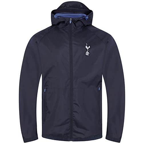 Tottenham Hotspur - Herren Wind- und Regenjacke - Offizielles Merchandise - Geschenk für Fußballfans - Dunkelblau - Kapuze mit Schirm - XL von Tottenham Hotspur