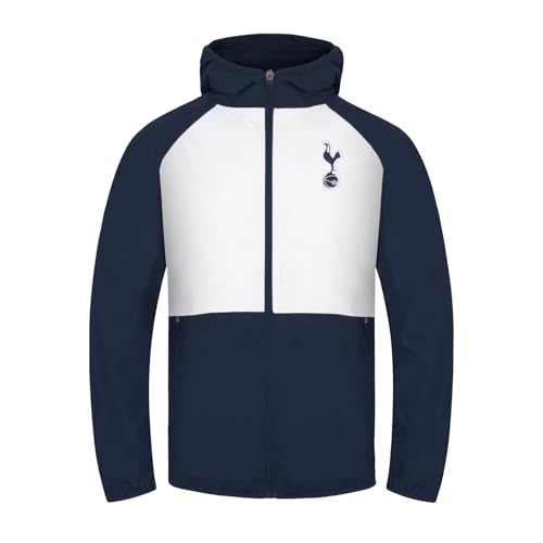 Tottenham Hotspur - Herren Wind- und Regenjacke - Offizielles Merchandise - Geschenk für Fußballfans - Weiß/Dunkelblau - XL von Tottenham Hotspur