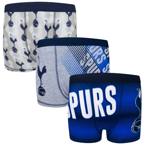 Tottenham Hotspur - Jungen Boxershorts mit Vereinswappen - Offizielles Merchandise - Geschenk Fußballfans - 3er-Pack - 7-8 Jahre von Tottenham Hotspur