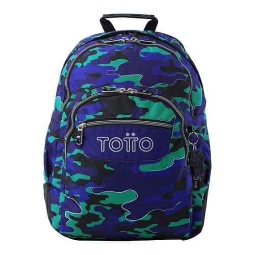 TOTTO Unisex Kinder Mochila Escolar Grande para Niño-Reforzada Porta Laptop 14 Repelente A Líquidos | 19 L Rayol Rucksack, bunt von Totto