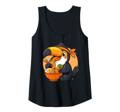 Damen Kawaii Tucan Essen Ramen Grafik Japanische Tukan-Grafik Tank Top Damen Kawaii Tucan Essen Ramen Grafik Japanische Tukan-Grafik Tank Top von Toucan Eating Ramen Funny Japanese Kawaii Design