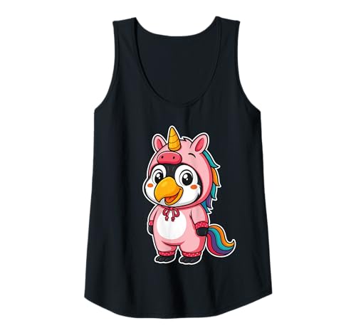 Damen Kawaii Tukan im Einhorn Kostüm für Mädchen Kinder Einhorn Tank Top von Toucan In Unicorn Costume Kawaii Design