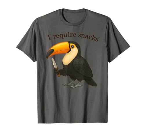Lustiger Tukan I Require Snacks Tier Mama Papa T-Shirt von ToucanAxis1