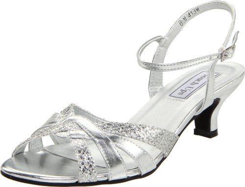 Touch Ups Jane Damen-Sandalen mit Knöchelriemen, Silber Glitter, 39.5 EU von Touch Ups