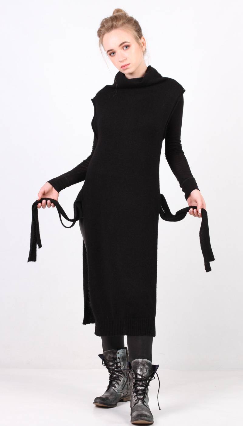 Fw 2020/21 Wolle Weste Schwarz Kaschmir Alpaka Mohair Gestrickte Damen Pullover Winter Casual Qualität Übergroße Warm Top 10 Trends von TouchMebyOKovalenko