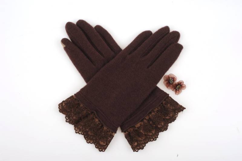 Touchscreen Taugliche Winterhandschuhe Mit Spitzenbesatz, 80% Schurwollgemisch. Extrem Warme Und Luxuriöse Handgefertigte Handschuhe von TouchScreenGloveShop