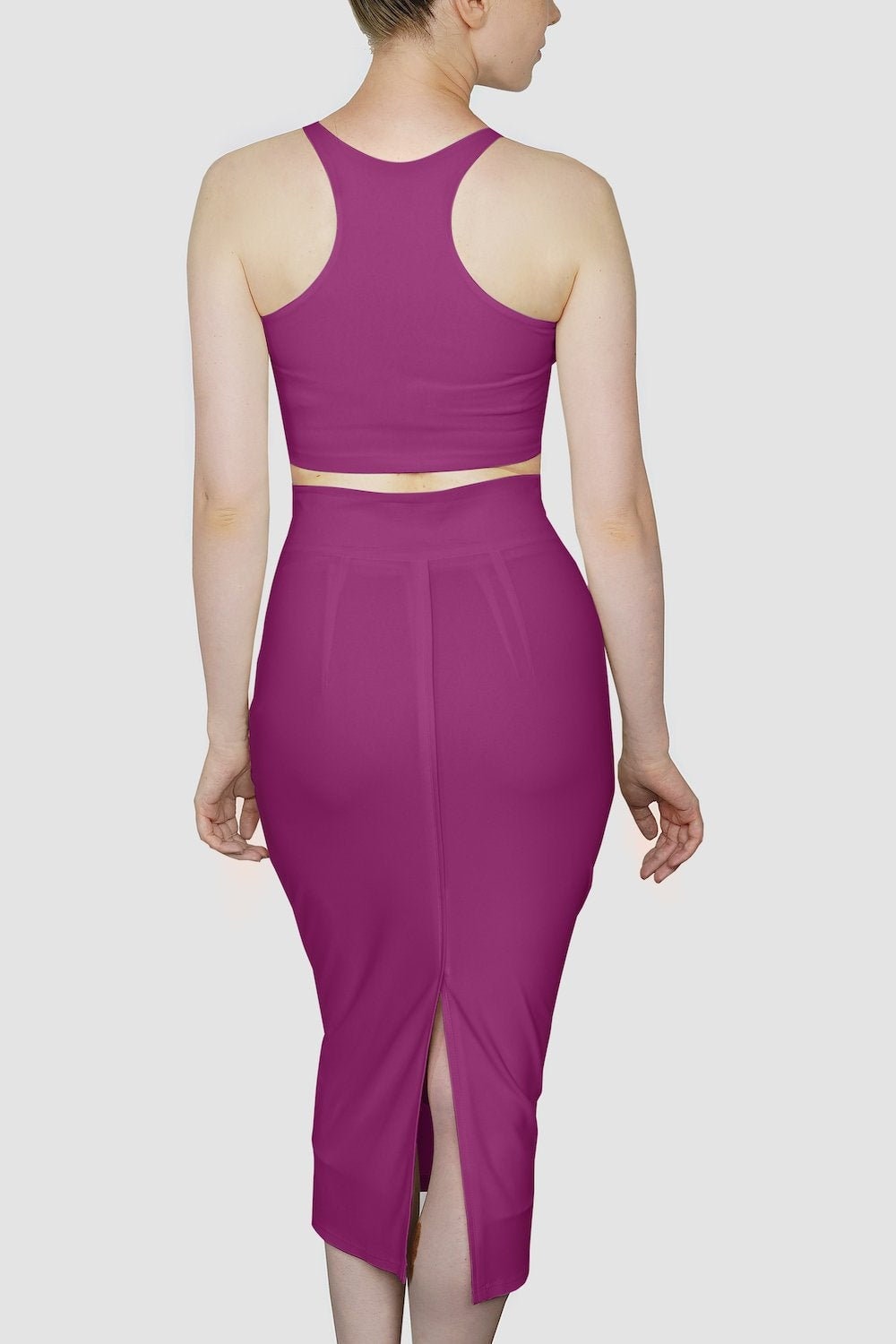 Halfter Set-Kleid | Fuchsia Kleid Hot Charming Damen Lässiges Ärmelloses Eng Anliegendes Party von TouchlineTango